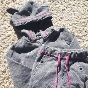 Europe Hoodie and joggers grey baby girl size 18M